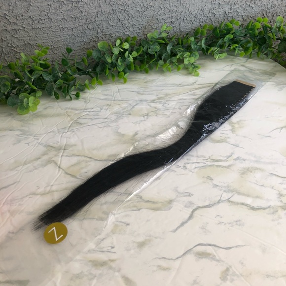Human hair tape in Extensions #1 natural black color 14” - Picture 2 of 5